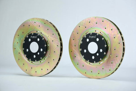 Platz1 360mm (14.17") Front 2-PC Floating Brake Disc Rotors SET for Mini F56 GP3 (Drilled Type)