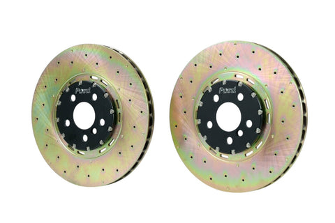 Platz1 360mm (14.17") Front 2-PC Floating Brake Disc Rotors SET for Mini F56 GP3 (Drilled Type)