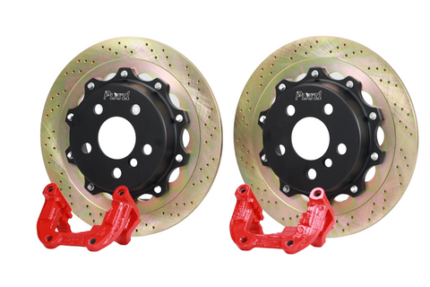 Platz1 325mm (12.8") Rear 2-PC Big Brake Rotors Kit for Mini F56 F57 JCW 14-22 (Drilled Type)