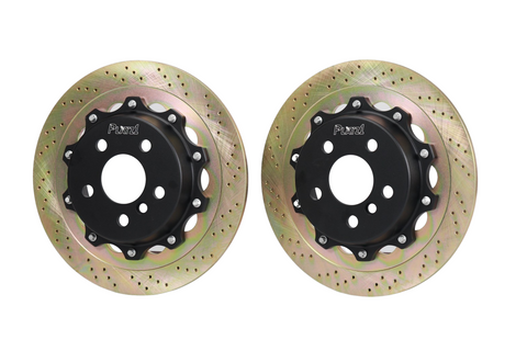 Platz1 325mm (12.8") Rear 2-PC Big Brake Rotors Kit for Mini F56 F57 JCW 14-22 (Drilled Type)