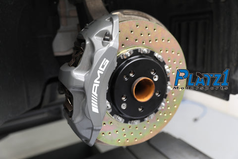 Platz1 360mm (14.17") Front 2-PC Floating Brake Disc Rotors for Benz W205 C63/S AMG--Drilled Type