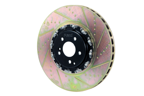Platz1 390mm (15.35") Front 2-PC Floating Brake Discs Rotors Upgrade for Benz GT63s 4-matic+ X290  -- Cross Slotted and Dimpled Type