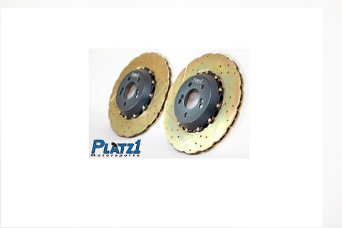 Platz1 Rear 370mm (14.57") 2-PC Floating Wave Disc Brake Rotor Upgrade for BMW M2 M3 M4